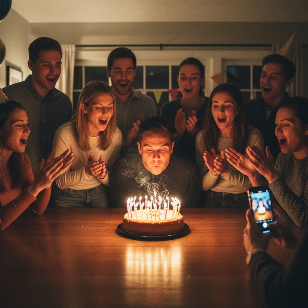 Guests celebrating a milestone birthday party
