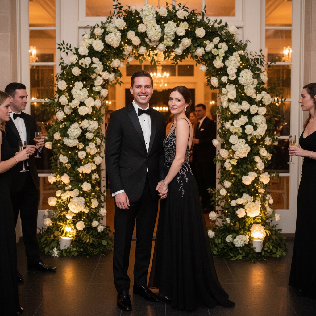 Gala event guests during an evening company event